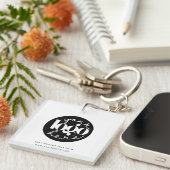 ミニマルプロフェッショナルビジネスカスタムロゴ キーホルダー (正面右)