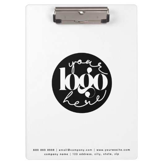 ミニマルプロフェッショナルビジネスカスタムロゴ クリップボード (正面)