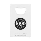 ミニマルプロフェッショナルビジネスカスタムロゴ クレジットカード栓抜き (正面)