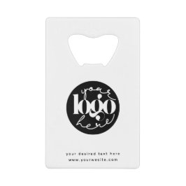 ミニマルプロフェッショナルビジネスカスタムロゴ クレジットカード栓抜き