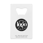 ミニマルプロフェッショナルビジネスカスタムロゴ クレジットカード栓抜き (裏面)