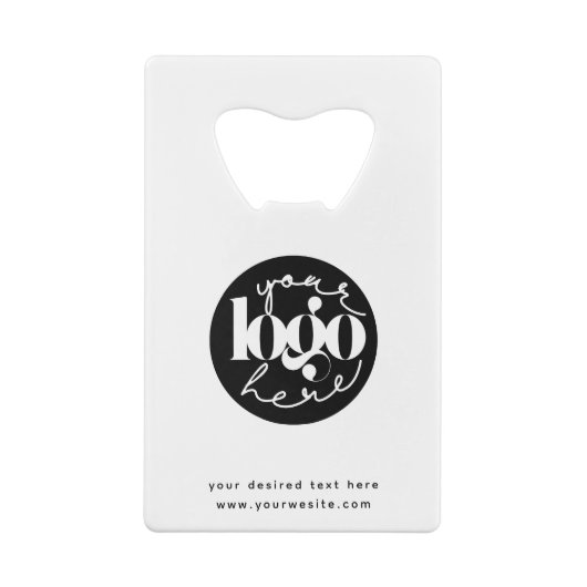 ミニマルプロフェッショナルビジネスカスタムロゴ クレジットカード栓抜き (裏面)