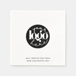 ミニマルプロフェッショナルビジネスカスタムロゴ スタンダードカクテルナプキン