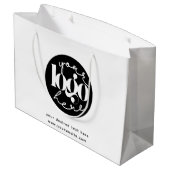 ミニマルプロフェッショナルビジネスカスタムロゴ ラージペーパーバッグ (裏面アングル)