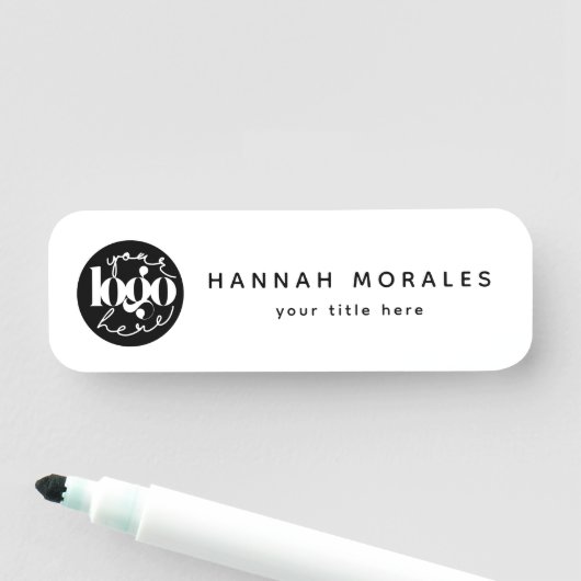 ミニマルプロフェッショナルビジネスカスタムロゴ 名札 (インサイチュ)