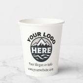 ミニマルプロフェッショナルビジネスロゴ紙カップ 紙コップ (正面)