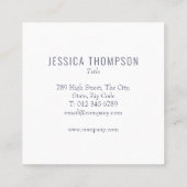 ミニマルプロフェッショナルビーチ小石 スクエア名刺 (裏面)