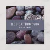 ミニマルプロフェッショナルビーチ小石 スクエア名刺 (正面)