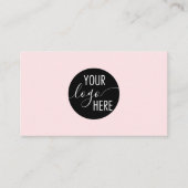 ミニマルプロフェッショナルピンクカンパニーロゴQRコード 名刺 (正面)