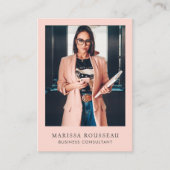 ミニマルプロフェッショナルフォトコーラル 名刺 (正面)