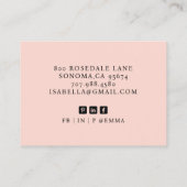 ミニマルプロフェッショナルフォトコーラル 名刺 (裏面)