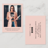 ミニマルプロフェッショナルフォトコーラル 名刺 (正面/裏面)