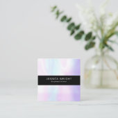 ミニマルプロフェッショナルブラシ鋼 スクエア名刺 (スタンド正面)