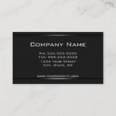ミニマルプロフェッショナルブラックダイヤモンドテクスチャ 名刺 (裏面)