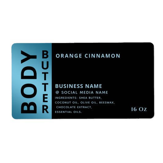 ミニマルプロフェッショナルブラックブルー体バターラボ ラベル (正面)