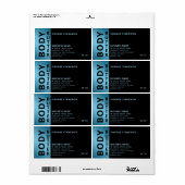 ミニマルプロフェッショナルブラックブルー体バターラボ ラベル (フルシート)