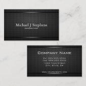 ミニマルプロフェッショナルブラックメタルテクスチャ 名刺 (正面/裏面)