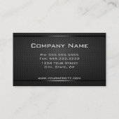 ミニマルプロフェッショナルブラックメタルテクスチャ 名刺 (裏面)