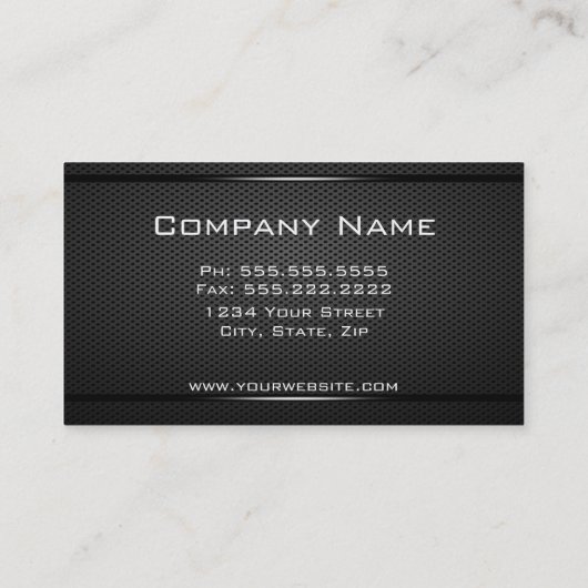 ミニマルプロフェッショナルブラックメタルテクスチャ 名刺 (裏面)