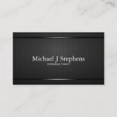 ミニマルプロフェッショナルブラックメタルテクスチャ 名刺 (正面)