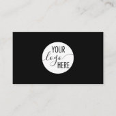 ミニマルプロフェッショナルブラック会社ロゴQRコード 名刺 (正面)