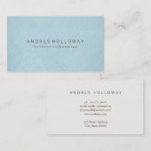 ミニマルプロフェッショナルブルーテクスチャ 名刺 (正面/裏面)