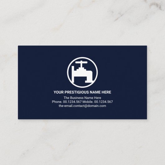 ミニマルプロフェッショナルブルーライン配管 名刺 (裏面)