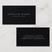 ミニマルプロフェッショナルプレインプレミアムブラック 名刺 (正面/裏面)