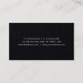 ミニマルプロフェッショナルプレインプレミアムブラック 名刺 (裏面)