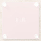 ミニマルプロフェッショナルプレーンシンプル名 ガラスコースター (裏面)