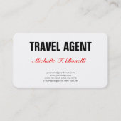 ミニマルプロフェッショナルプレーンシンプル旅行代理店 名刺 (正面)