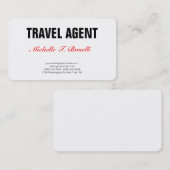 ミニマルプロフェッショナルプレーンシンプル旅行代理店 名刺 (正面/裏面)