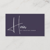 ミニマルプロフェッショナルヘアモノグラムQrコード 名刺 (正面)