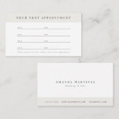 ミニマルプロフェッショナルベージュアポイントメントカード 名刺 (正面/裏面)