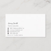 ミニマルプロフェッショナルホログラフィックネイルサロン 名刺 (裏面)