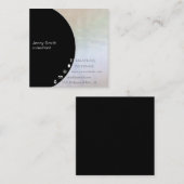 ミニマルプロフェッショナルホログラフィック幾何学 スクエア名刺 (正面/裏面)