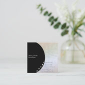 ミニマルプロフェッショナルホログラフィック幾何学 スクエア名刺 (スタンド正面)