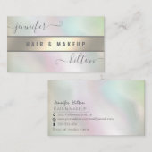 ミニマルプロフェッショナルホログラフィック金ゴールド箔 名刺 (正面/裏面)