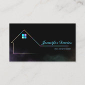 ミニマルプロフェッショナルホログラフィ実在ック不動産剤 名刺 (正面)