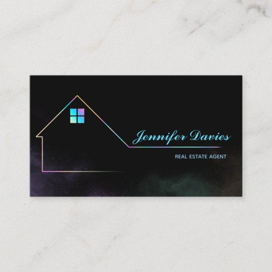 ミニマルプロフェッショナルホログラフィ実在ック不動産剤 名刺 (正面)