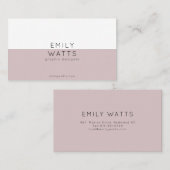 ミニマルプロフェッショナルホワイトベージュフェミニン 名刺 (正面/裏面)