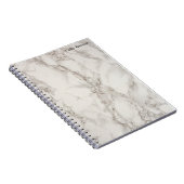 ミニマルプロフェッショナルホワイトマーブルストーンデザイン ノートブック (右側)