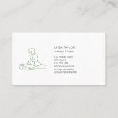 ミニマルプロフェッショナルマッサージセラピストセージ 名刺 (裏面)