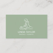 ミニマルプロフェッショナルマッサージセラピストセージ 名刺 (正面)