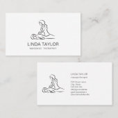 ミニマルプロフェッショナルマッサージセラピスト事業 名刺 (正面/裏面)