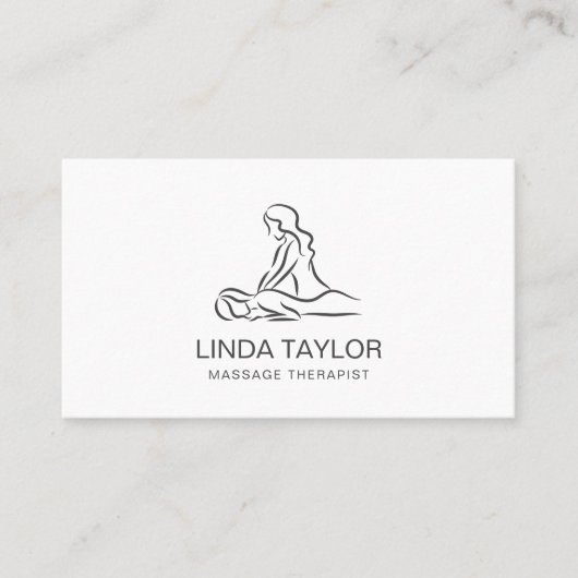 ミニマルプロフェッショナルマッサージセラピスト事業 名刺 (正面)