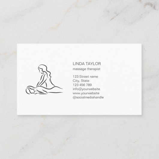 ミニマルプロフェッショナルマッサージセラピスト 名刺 (裏面)