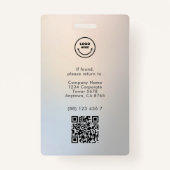 ミニマルプロフェッショナルマーケティングフォトシルバー バッジ (裏面)