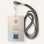 ミニマルプロフェッショナルマーケティングフォトシルバー バッジ (裏面ランヤード)