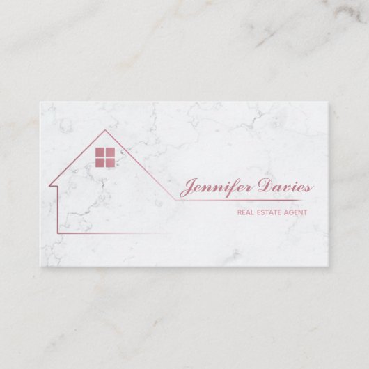 ミニマルプロフェッショナルマーブルエテ実在ステートエージェント 名刺 (正面)